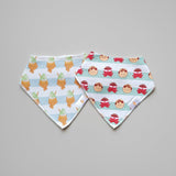 the wee bean bib set takoyaki and taiyaki