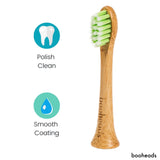 Soniboo - 竹制电动牙刷头,兼容 Sonicare* | Polish Clean 2PK 绿蓝