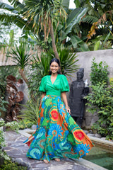 Assinie Sway Flared Maxi Skirt - Floral