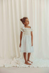 Smocked girl summer dress