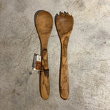 OLIVE WOOD SALAD SERVERS LARGE