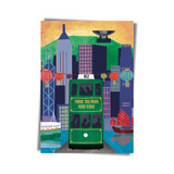 GREETING CARD: Thank You - Daylight Green Tram (2 sizes)