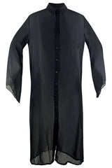 Kris Buttoned Beach Cover Up in Black