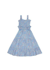Breathable & lightweight liberty cotton girl dress with an open back is stylish and comfortable. The liberty cotton girl dress and Mini Me dresses online.