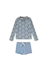 Recycled swim set Agik - Blue Peacock Mandala