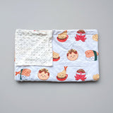 Minky Fleece Sensory Baby Blanket - Izakaya