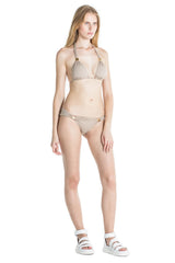 Nina Halter Bikini Top with Pads - Camel