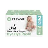 Parasol Clear+Dry® Natural Diapers 2X