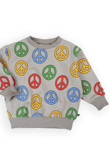 Shop organic cotton kids sweater Peace is trendy and easy to wear, This kids sweater have the coolest print. Explore organic cotton kids clothing collection.