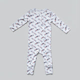 the wee bean organic cotton bamboo blend bunny candy rabbit sleepwear pajamas zipper romper