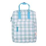 复古格纹背包绿色