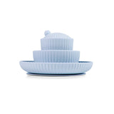 Seashell Cup with Lid - Blue