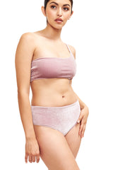 Serena Velvet One Shoulder Bikini Top