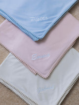 Bamboo Organic Cotton Swaddle Blanket - Safari Sand (Personalized)