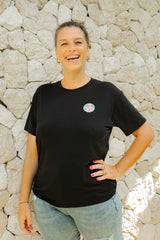 This black bamboo T-shirt is unisex & can be fitted for women and men with slogan there is no planet B. Shop bamboo T-shirts & family matching T-shirts online.