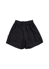 Women linen lighweight shorts - Black