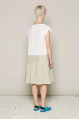 Brigit 连衣裙(白色和米色)