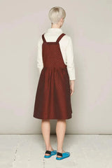Candy Dress (Burgundy Dots)