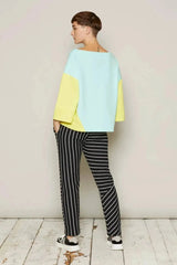 Debbie Top (Mint & Yellow)
