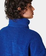Plush Textured Half Zip Sb9535 Lightning-Blue