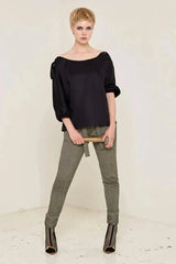 雪莉上衣(黑色)