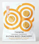 ClearSpring Organic Japanese Brown Rice Crackers - Whole Sesame - 40g