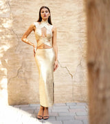 弗洛拉中长连衣裙