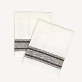 INKA Hand Towels - Tula Charcoal Grey Print (Set of 2)