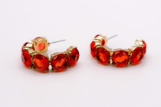 Crimson Elegance Earrings – Luxury Red Statement Earrings
