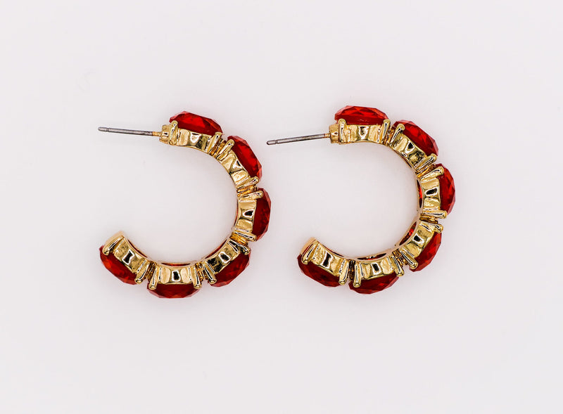 Crimson Elegance Earrings – Luxury Red Statement Earrings