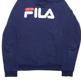 FILA Blue Pullover Regular Hoodie Mens S