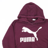 PUMA Maroon Classic Cropped Hoodie Womens M