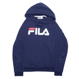 FILA Blue Pullover Regular Hoodie Mens S