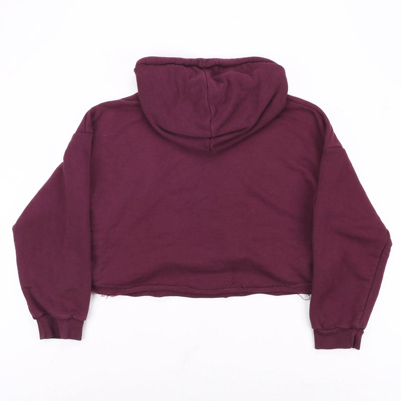 PUMA Maroon Classic Cropped Hoodie Womens M