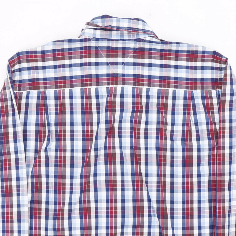 TOMMY HILFIGER Blue Classic Long Sleeve Casual Shirt Mens S