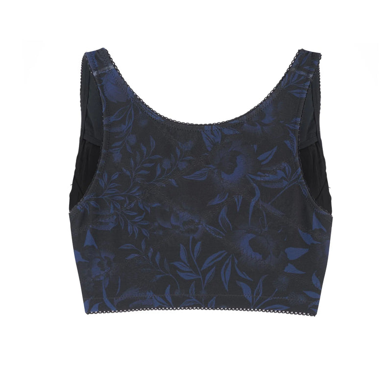 Midnight Garden Back Support Front Closure Silk & Organic Cotton Bra