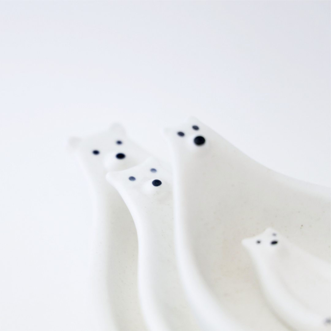 Polar Bear Ceramic Chopstick Holder