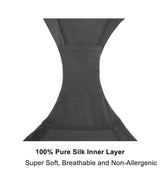 Snowdrop - 黑色丝绸 &amp; 有机棉全三角内裤