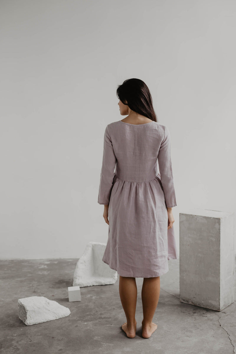 LAPLAND mid-length linen dress