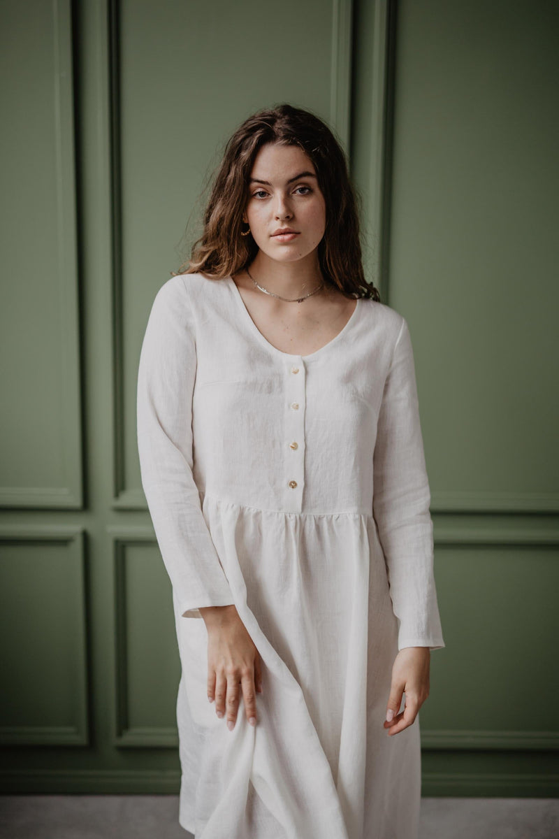 LAPLAND mid-length linen dress