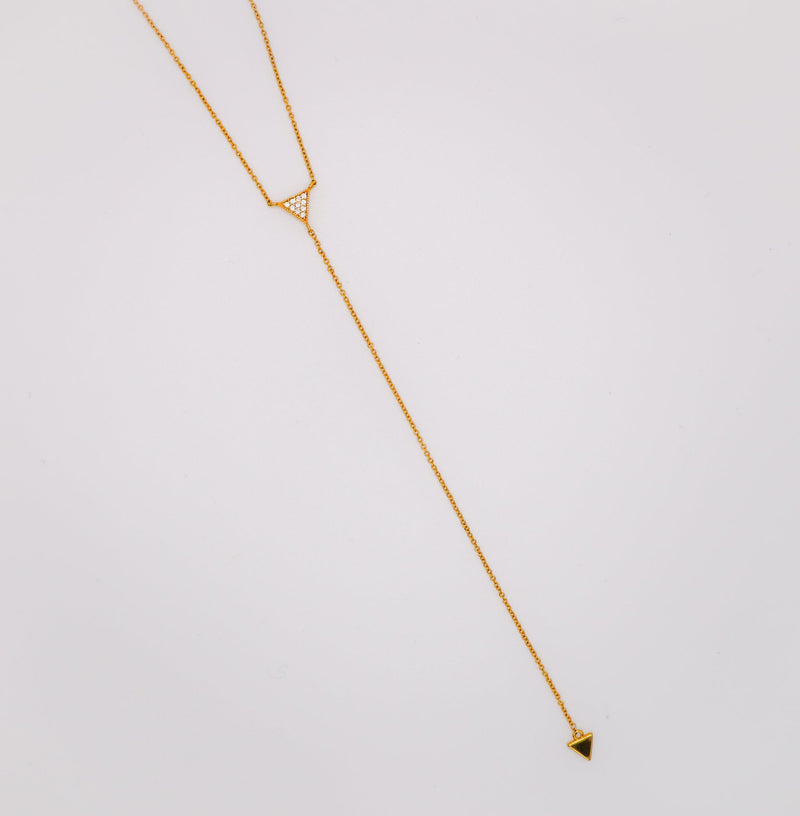 Gilded Triangle Delight Necklace