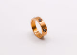 Radiant Rose Gold Gem Ring – Elegant Gemstone Statement Ring for Women