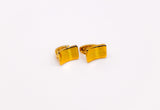 Golden Lock Rectangle Earrings – Elegant Gold-Plated Jewelry for Women