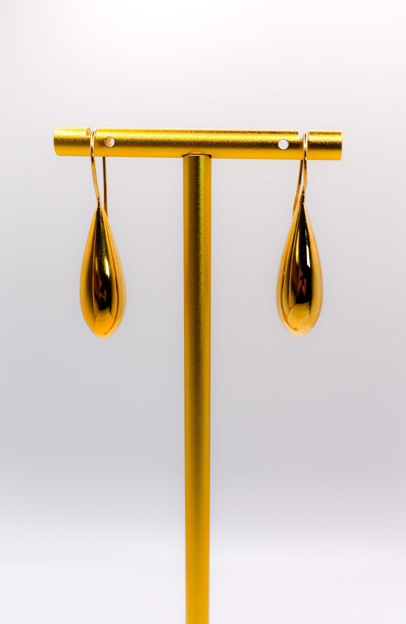 Italian Gilded Teardrop Statement Earrings