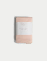 Bamboo Organic Cotton Swaddle Blanket - Seashell Pink (Personalized)