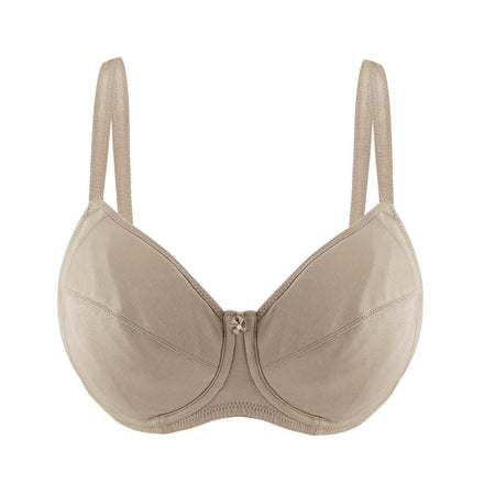 Shell-Underwired Silk & Organic Cotton Full Cup Bra with removable paddings - Juliemay Lingerie