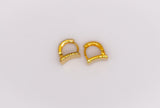 Golden Lock Rectangle Earrings – Elegant Gold-Plated Jewelry for Women