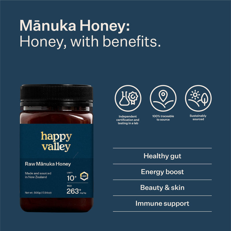 NZ UMF 10+ Mānuka Honey (MGO 263) 500g