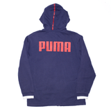 PUMA Blue Full Zip Hoodie Mens S