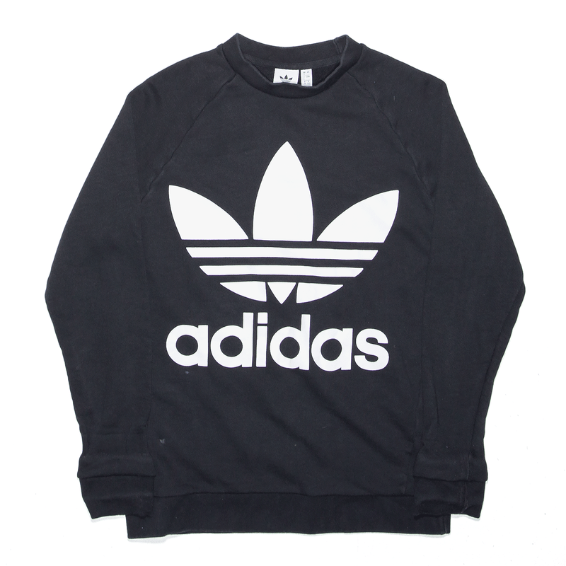 ADIDAS Sport Black Crew Neck Sweatshirt Womens XS